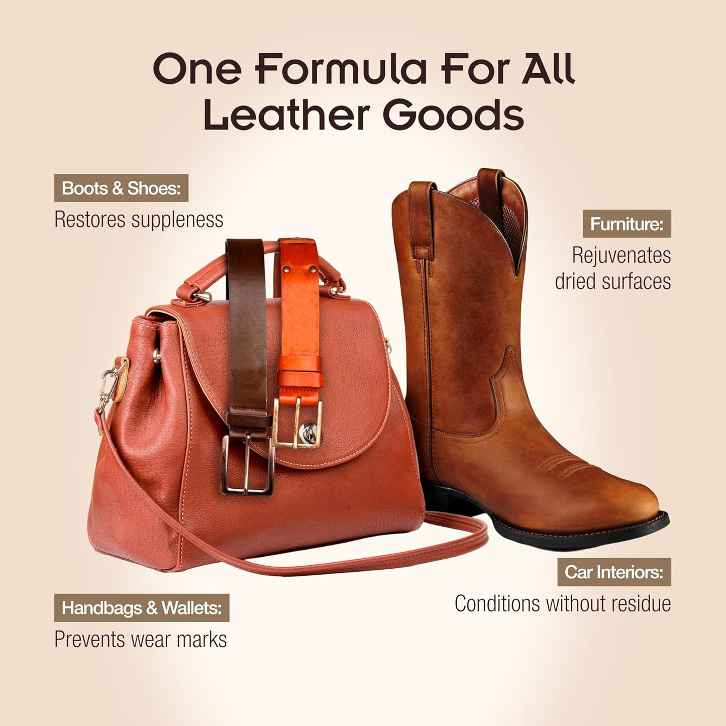 Griffin Boot Care Leather Cleaner – 8 oz – Gently Cleans Footwear, Apparel & Interiors – Non-Toxic, Non-Darkening, Made in USA – Leather Cleaner for Cowboy Boots, Furniture, Cars & More