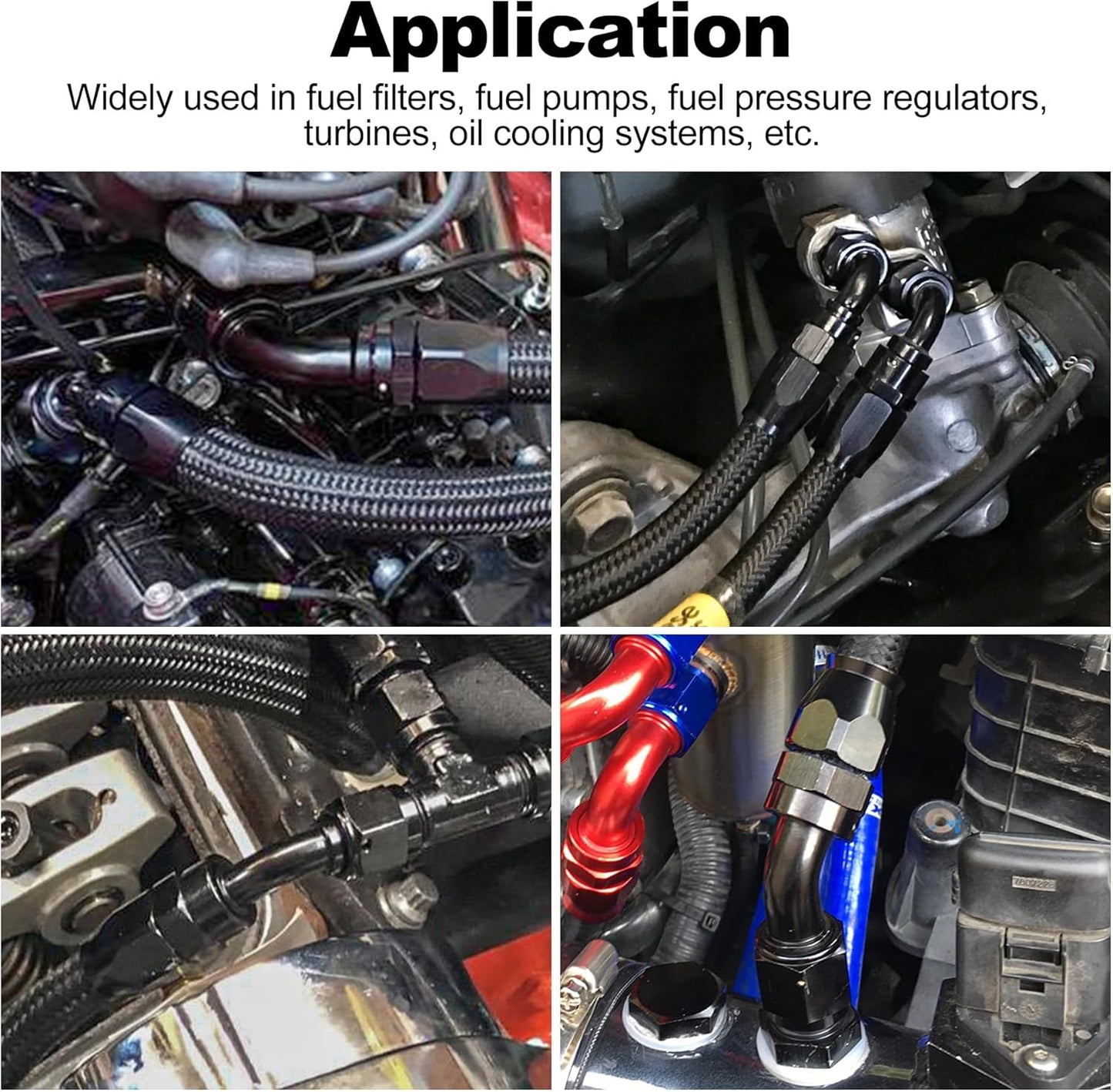 EVIL ENERGY 8AN 90 Degree One Piece Full Flow Hose End Fitting Swivel For CPE Braided Hose