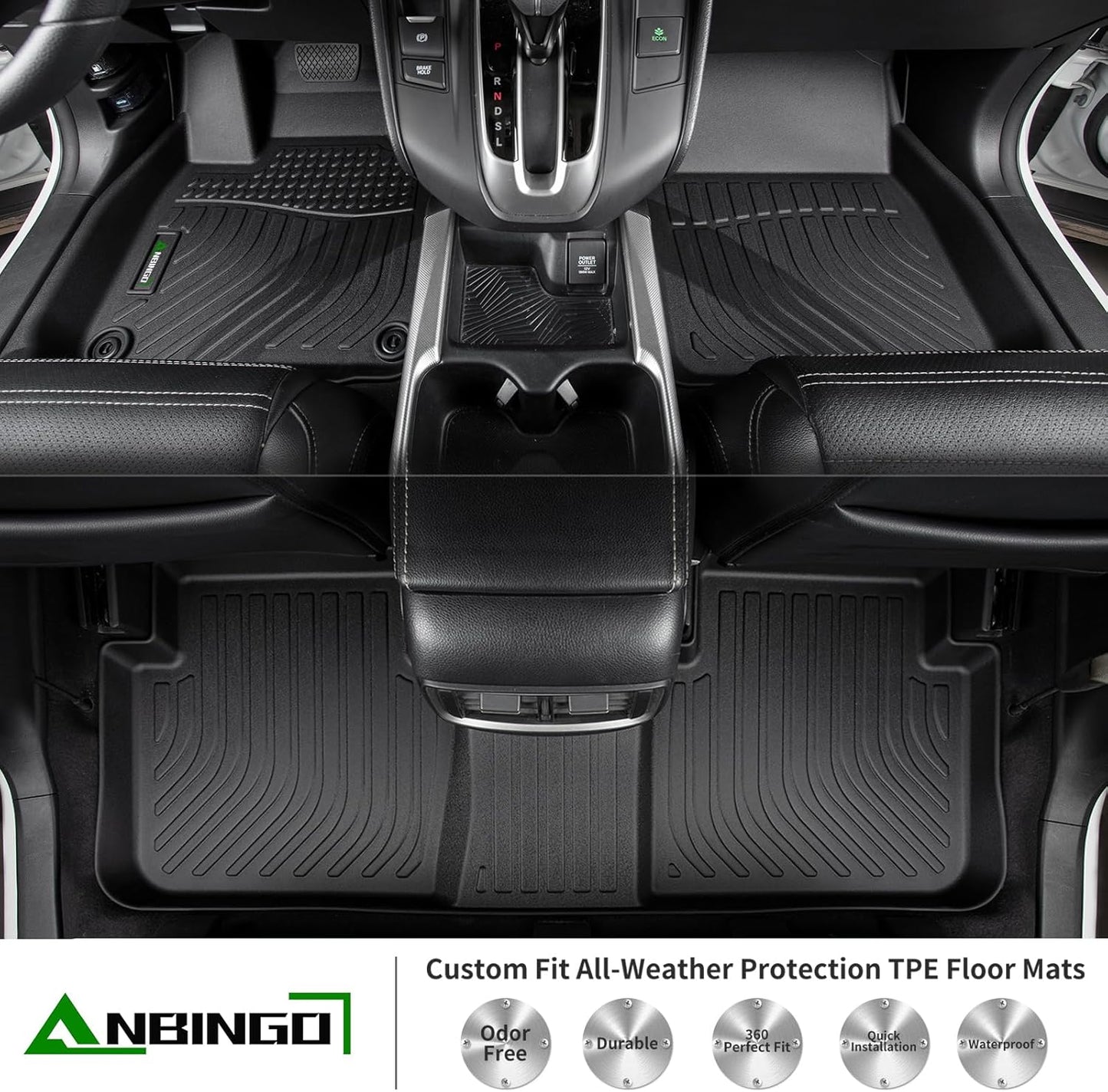 ANBINGO®Floor Mats Fit for Nissan Ariya 2023-2025 & Cargo Liner All Weather Car Mat Rug for 2023 Ariya TPE Rug Mat for 2024 Nissan Ariya Rubber Trunk Carpet for 2025 Ariya Accessories