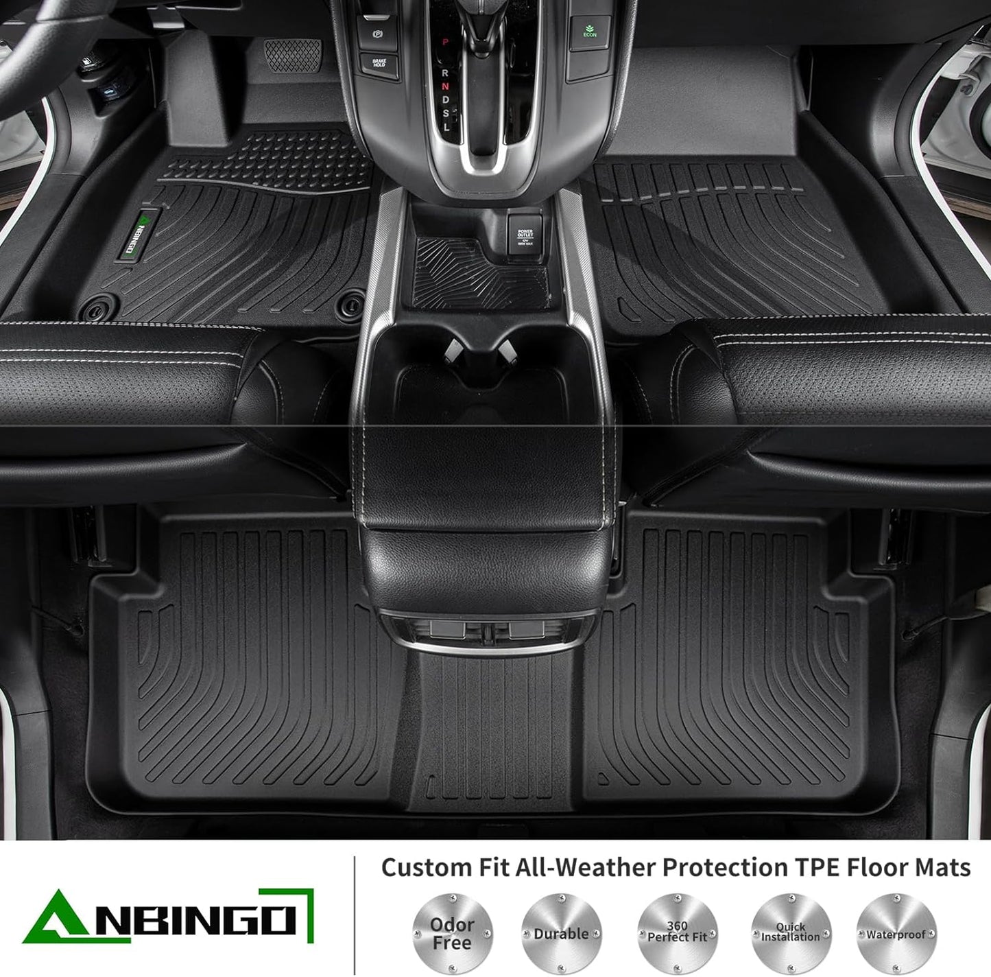 ANBINGO®Floor Mats Fit for Acura TLX 2021-2025&Cargo Liner All Weather Mats for TLX TPE Car Mat Rugs for Acura TLX Rubber Trunk Carpet for TLX Automotive Accessories