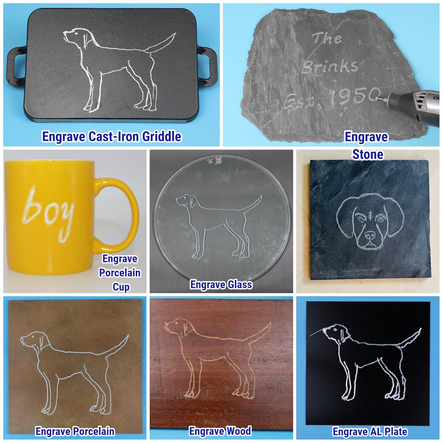 20 Pcs Carbide Burr Bits 1/8" Shank Compatible with Dremel Milwaukee Metal Grinding Wood Stone Steel Carving Cutting Engraving Grinder Kit Attachment Rotary Tool Accessories Set Harder than Diamond