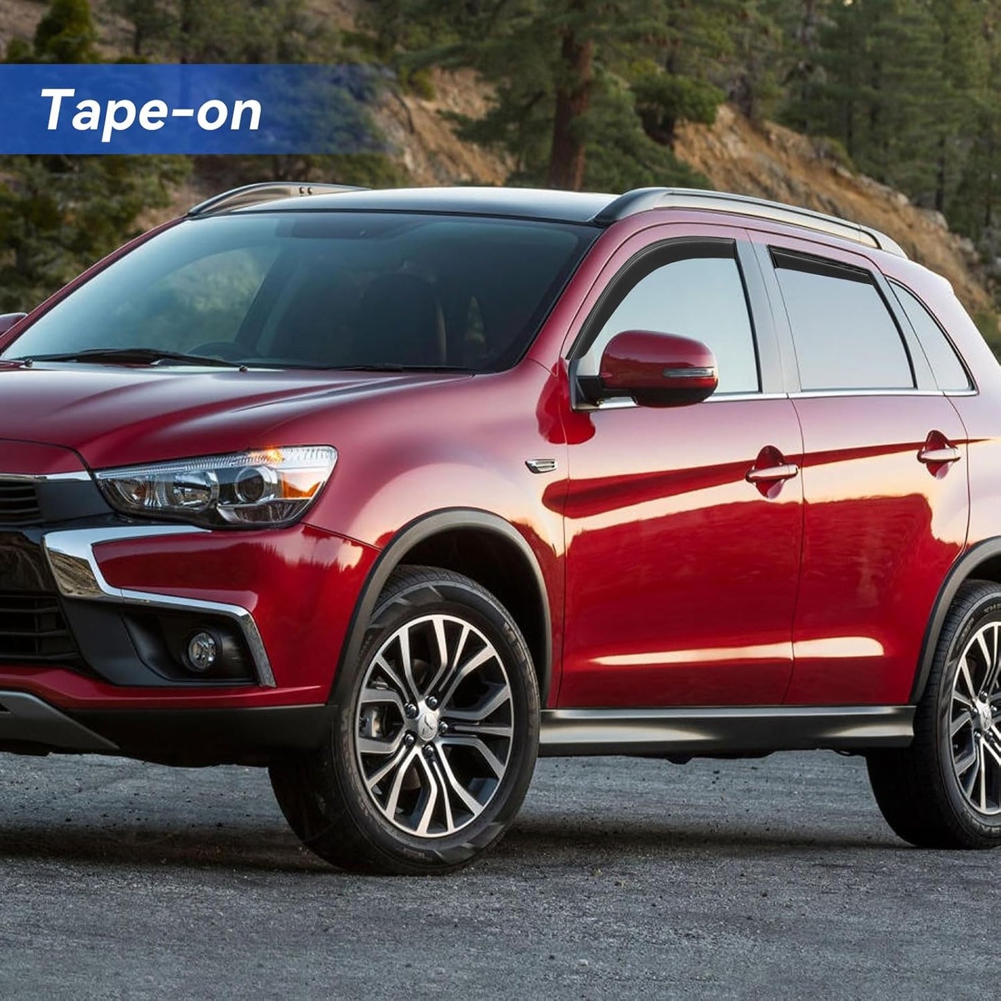 Window Visors Rain Guards Shield for 2011-2025 Mitsubishi Outlander Sport, Out-Channel Window Vent Wind Deflectors Visors Shades for 11-25 Mitsubishi ASX