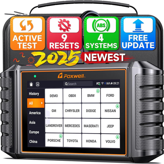 FOXWELL OBD2 Scanner NT716 Bidirectional Scan Tool, ABS SRS Transmission Engine, 9 Resets, Car Diagnostic Scanner with ABS Bleeding/SAS/Oil Light/EPB/BMS/DPF/Throttle Relearn/Injector, Black