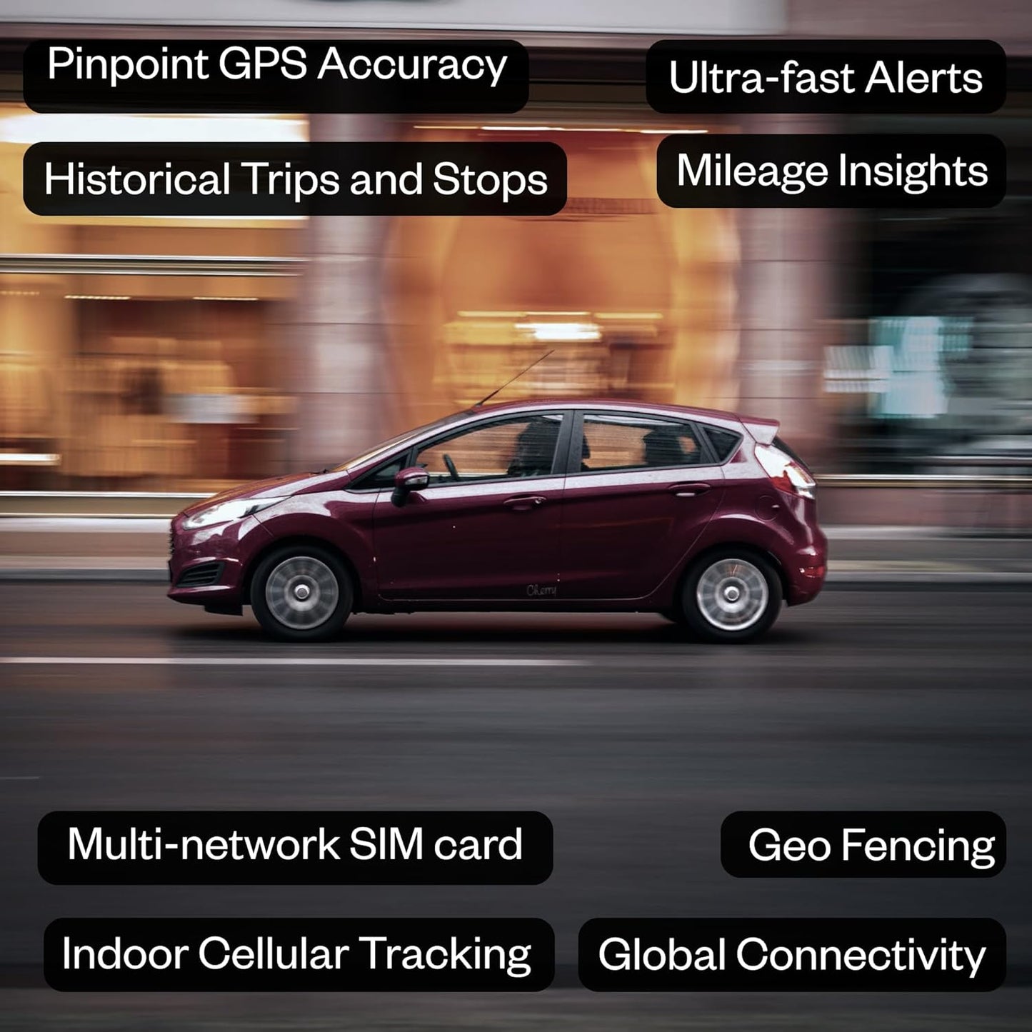 Spy Tec Plug-in GPS Car Tracker w/ 3 Month Service, No Fees, GPS Tracking for Vehicles, Trucks, & Family Safety, Easy Installation, Speed Monitoring, Location History, USA & Worldwide Tracking