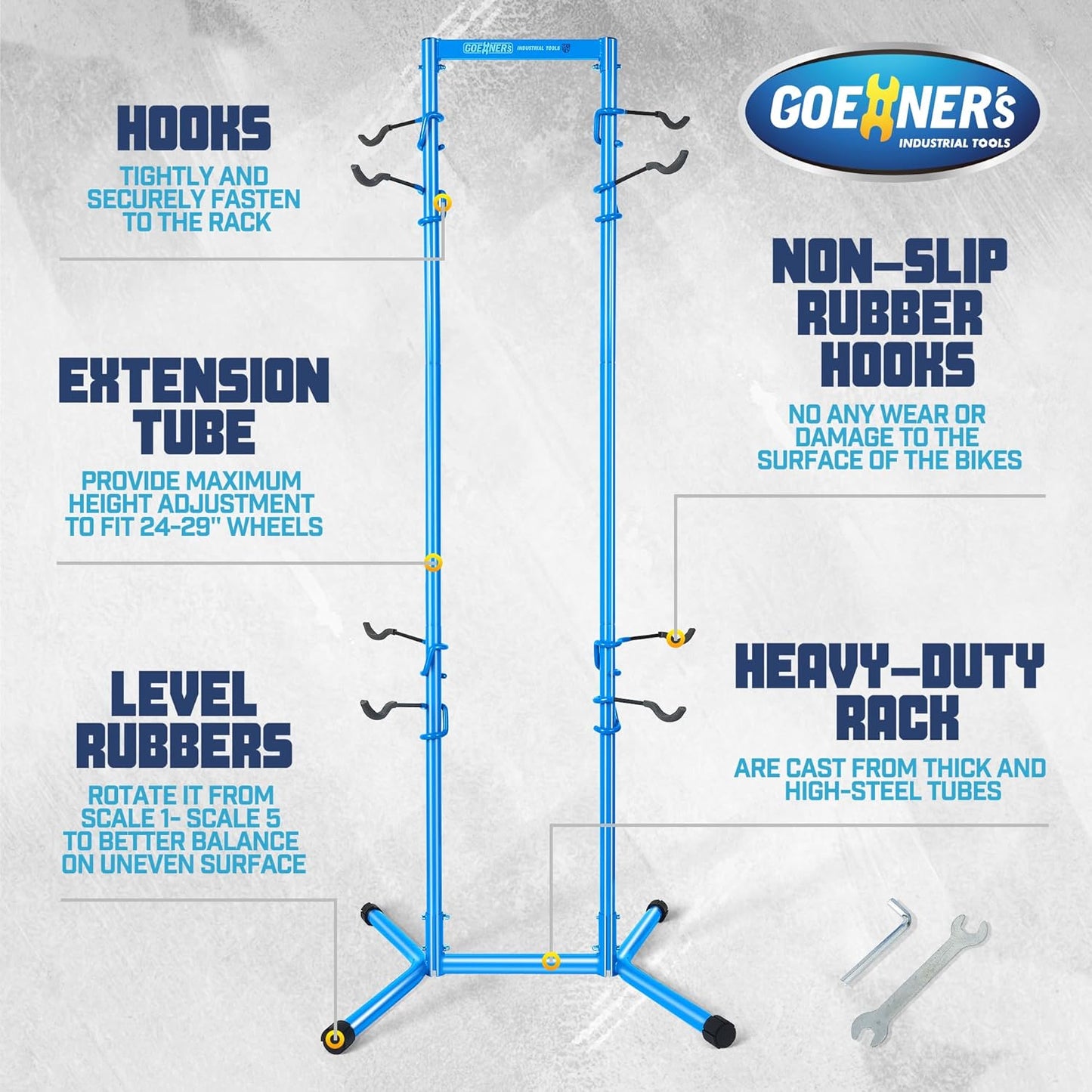 4 Bike Storage Rack Garage(Max 240lbs), Freestanding Gravity Bicycle Rack with Fully Adjustable Arms, Drill-free, Vertical Bike Floor Stand for Indoor Storage, Suitable for Any Bike Styles