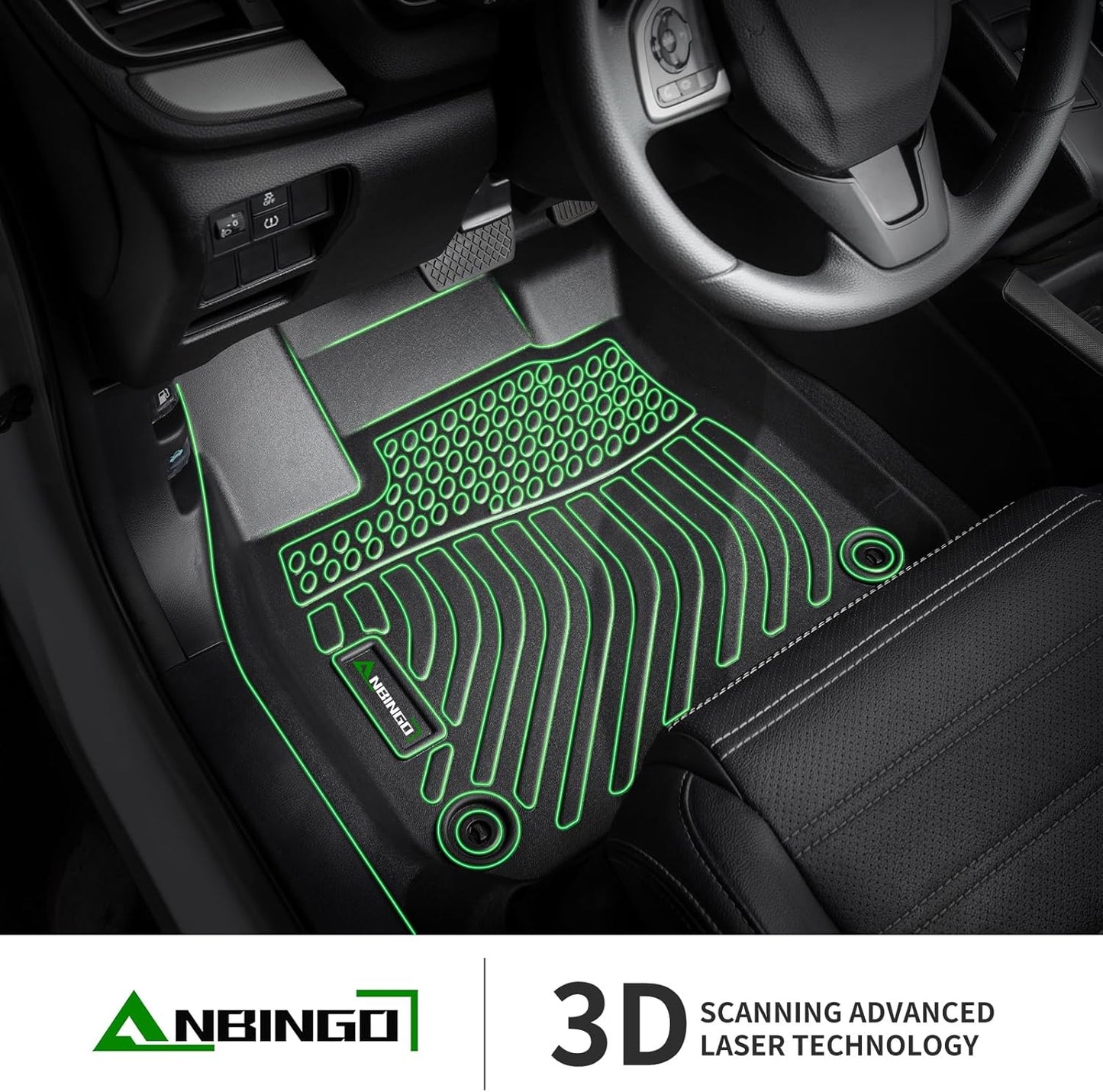 ANBINGO®Floor Mats Fit for Hyundai Santa Cruz 2022-2025 All Weather Mats for Hyundai Santa Cruz TPE Car Mat Rugs for Santa Cruz Rubber Trunk Carpet for Santa Cruz Accessories
