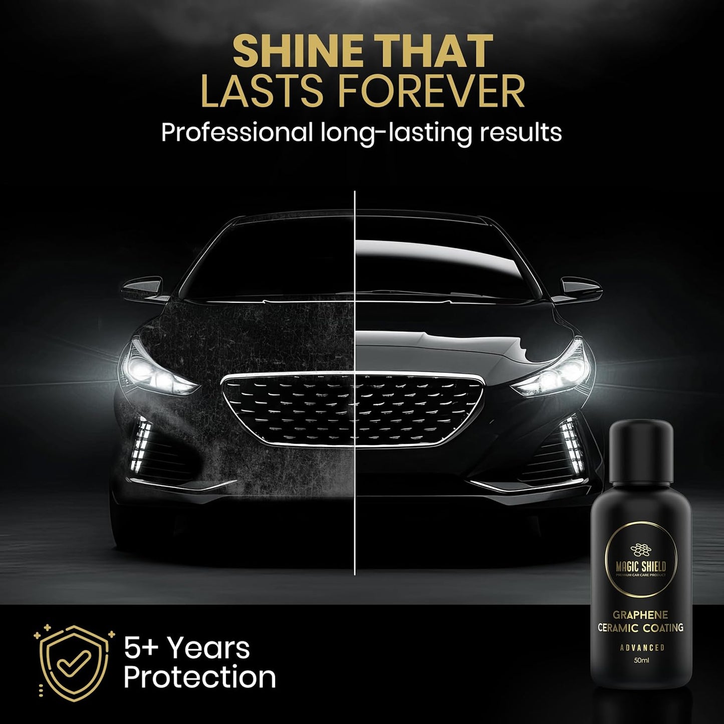Graphene Coating for Cars │ Self-Healing, 5+ Years Durability │ Advanced SiO2 Ceramic Protection - High Gloss, Anti-Scratch - Perfect for Cars, Motorcycles, Marine, and RVs