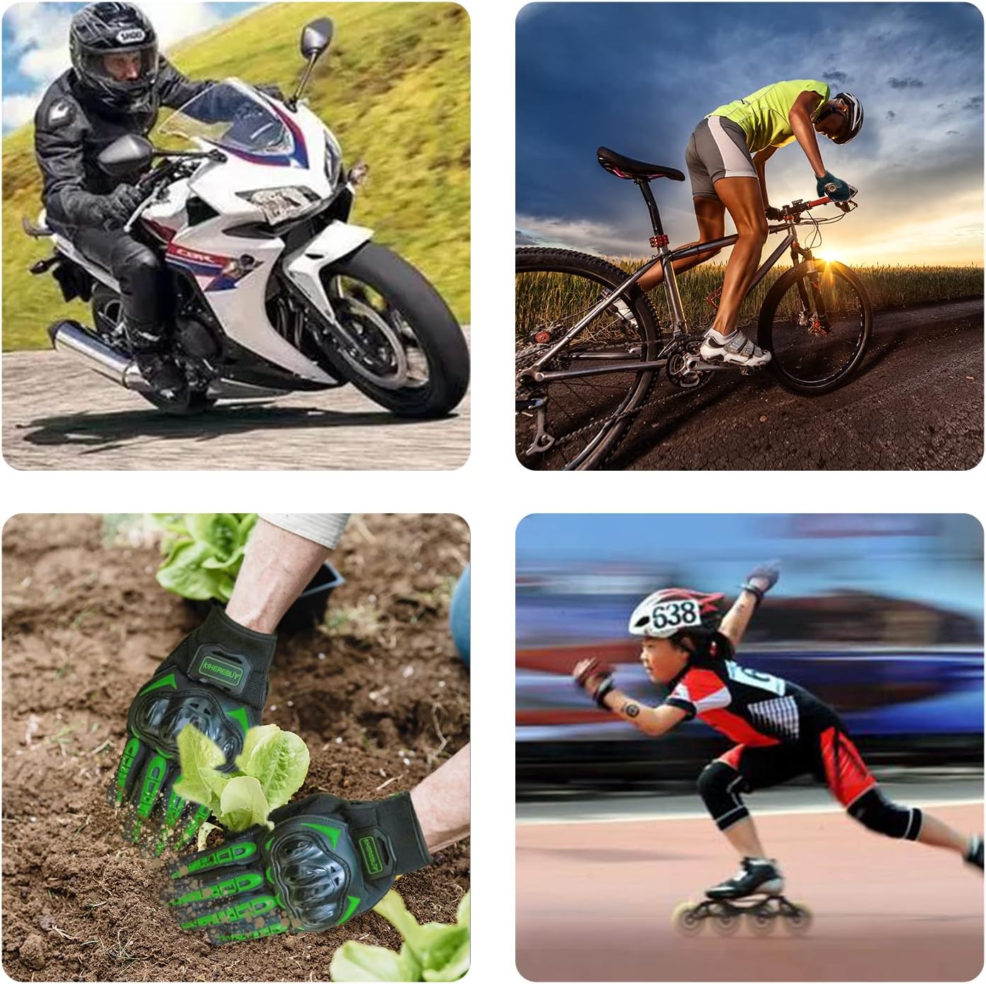 Motorcycle Gloves Touch Screen Full Finger Riding Gloves Knuckle Protection for Men and Women for Dirt Riding, Road Racing, Cycling, Climbing Work Outdoor Sports