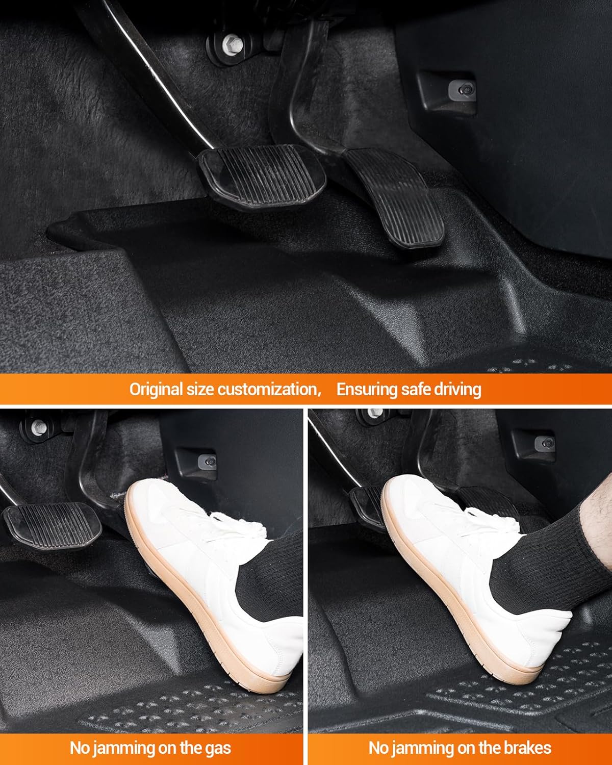 SEALIGHT Floor Mats for Tesla Model y 5-seat 2020-2024, Car Mats All Weather Protection Custom Floor Liners,Waterproof Non-Slip Full Set of Trunk Mats Cargo Liners(Not Fit 7-Seat)