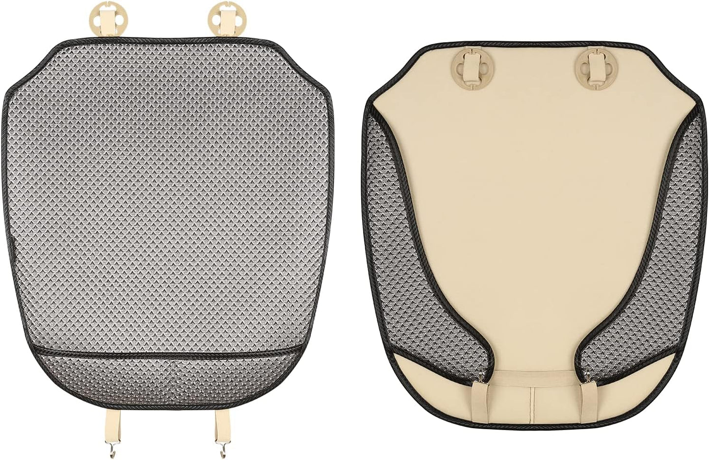 Auto Newer Breathable Universal Four Seasons Car Seat Covers， Luxury Car Seat Cushion，Protectors for Front Seat Bottoms,Compatible with 95% Vehicles， Fit for Cars Truck SUV or Vans(2PCS,Grey)