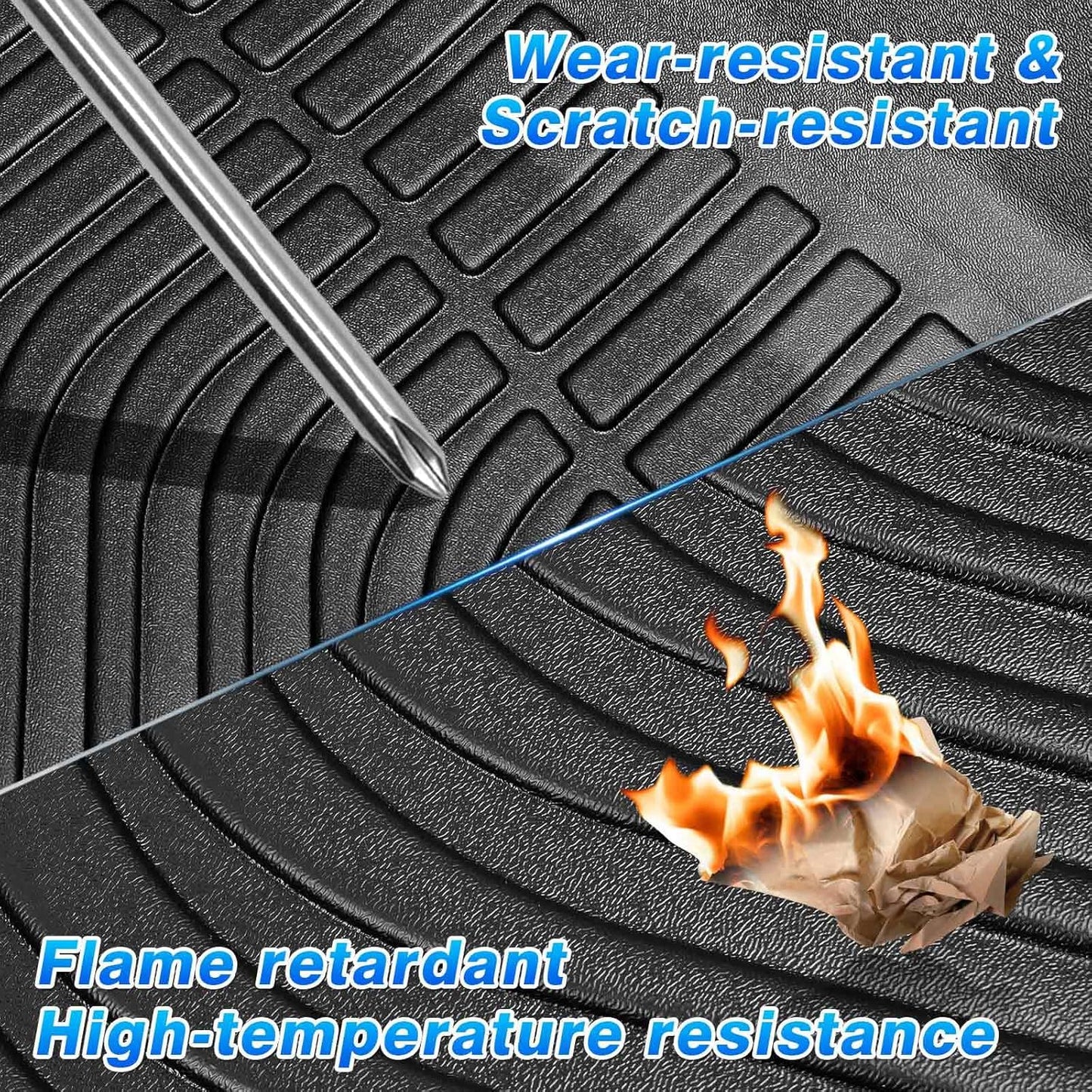 Cartist Floor Mats Custom Fit for 2022 2023 2024 2025 Ford Maverick (Only for Hybrid) All Weather Floor Liners Front & 2nd Row TPE Black