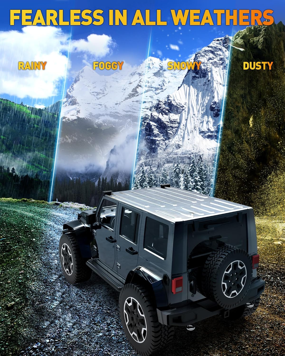 NAOEVO 4 Inch LED Pod Lights, 360W 36,000LM LED Fog/Driving/Off Road Lights with Spot Flood Combo, Cube Pods for Truck Boat ATV UTV Pickup, 6 Pcs (White)