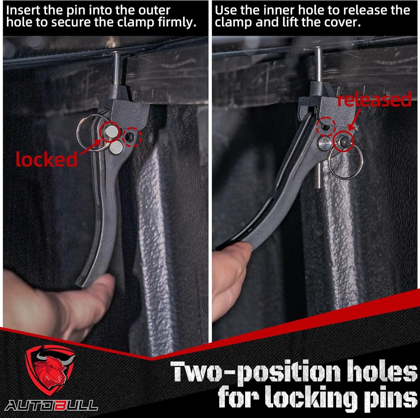 Hard Top Tri Fold tonneau Cover Compatible with 2007-2021 Toyota Tundra(Excl. Trail Edition) 6.5ft Bed (78.7"), Alloy Steel and Fiberglass Made