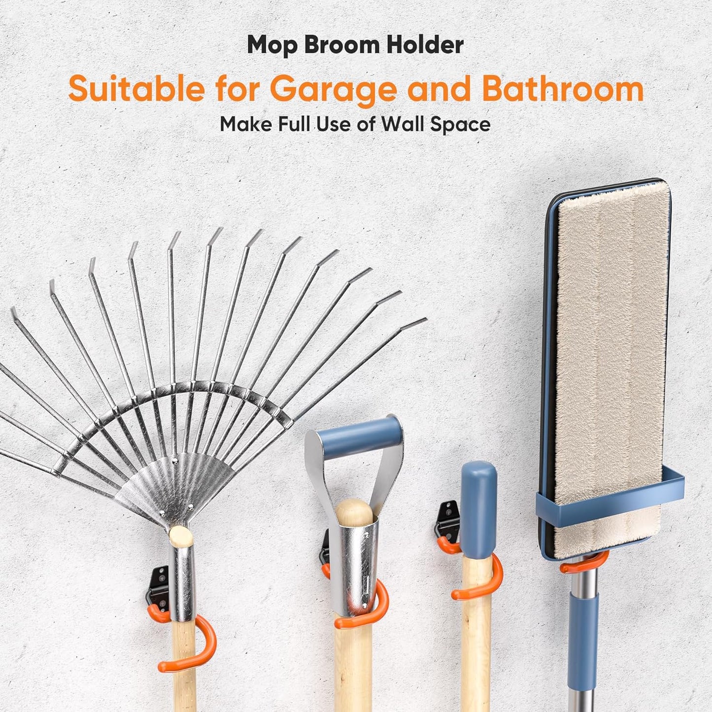 Nacial 26 Pack Garage Hooks Heavy Duty, Utility Steel Garage Storage Hooks with 2 Extension Cord Storage Straps, Utility Garage Wall Mount Hooks for Hanging Bike, Ladder and Garden Tools, Black