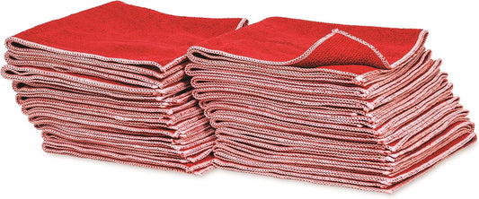 Griot's Garage Microfiber Shop Towels for Car Cleaning and Detailing, Lint-Free, Ultra-Absorbent Wash Cloths, 13" x 15", Pack of 20, Red, 14875