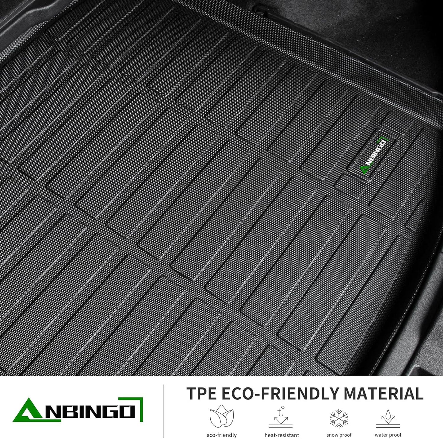 ANBINGO®-Floor Mats & Cargo Mat for 2021-2025 2026 Buick Envision, TPE All Weather Protection Custom Fit 1st & 2nd Row & Envision Cargo Mat Rubber Floor Liners for Envision Accessories, Black