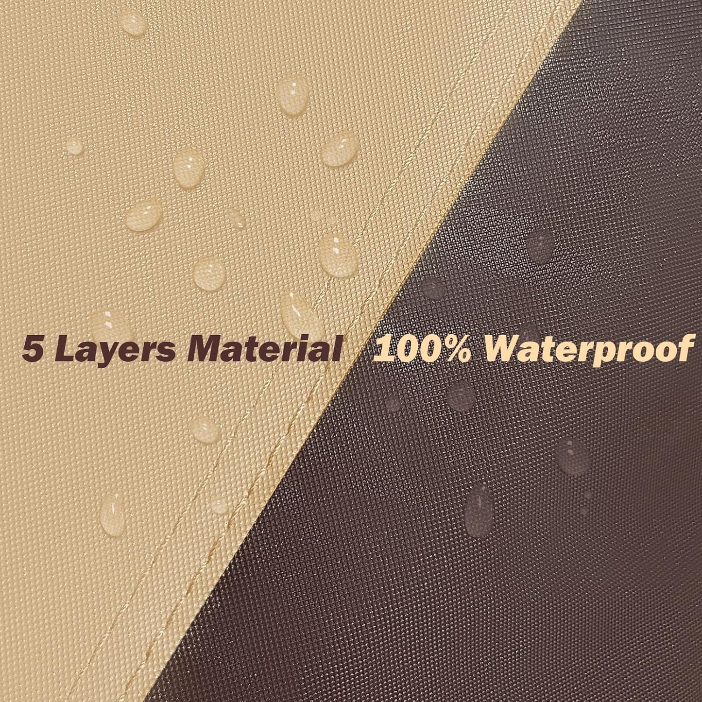 RAV4 Car Cover Waterproof All Weather Compatible with Toyota RAV4(2006-2024), Outdoor Anti-UV Sun Rain Protection Full Exterior Cover (Camel with Brown)