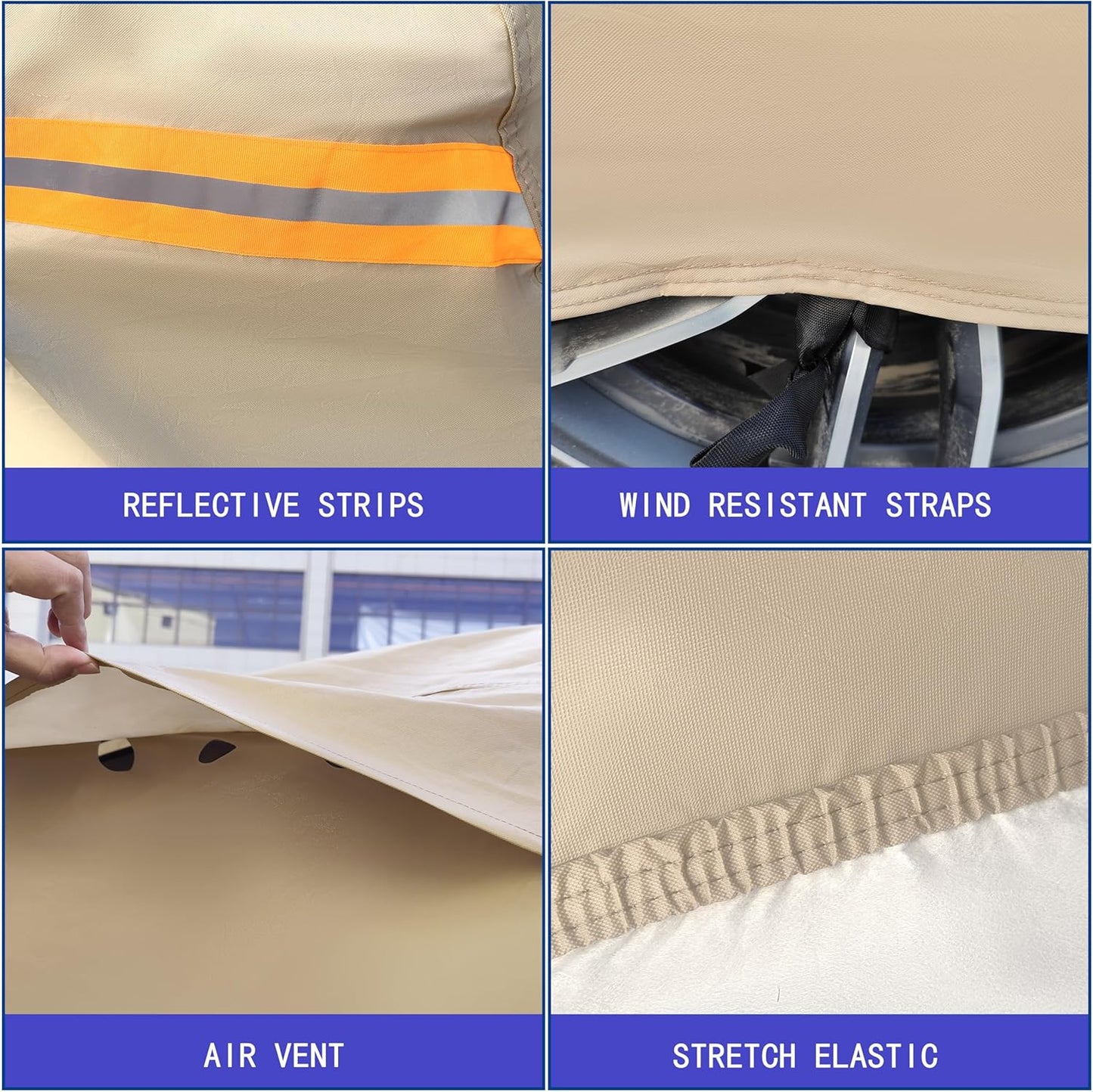 Heavy Duty Outdoor Car Cover Custom Fit for Ford F250/F350, Windproof All Weather Waterproof Sun Rain UV Dust Snow Protection Outdoor Car Covers