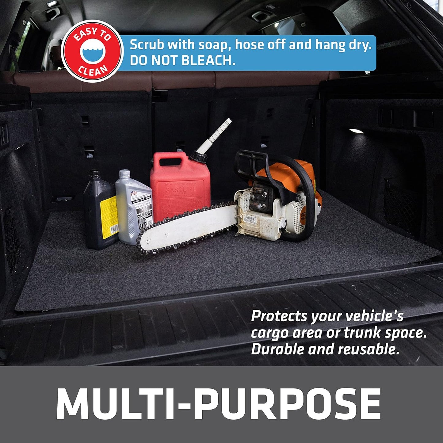 Drymate Premium Maintenance Mat Oil Spill Garage Floor Mat (60" x 72"), Absorbent, Waterproof, Contains Liquids, Protects Garage Surface or Driveway, Reusable, Washable, Durable (USA Made)