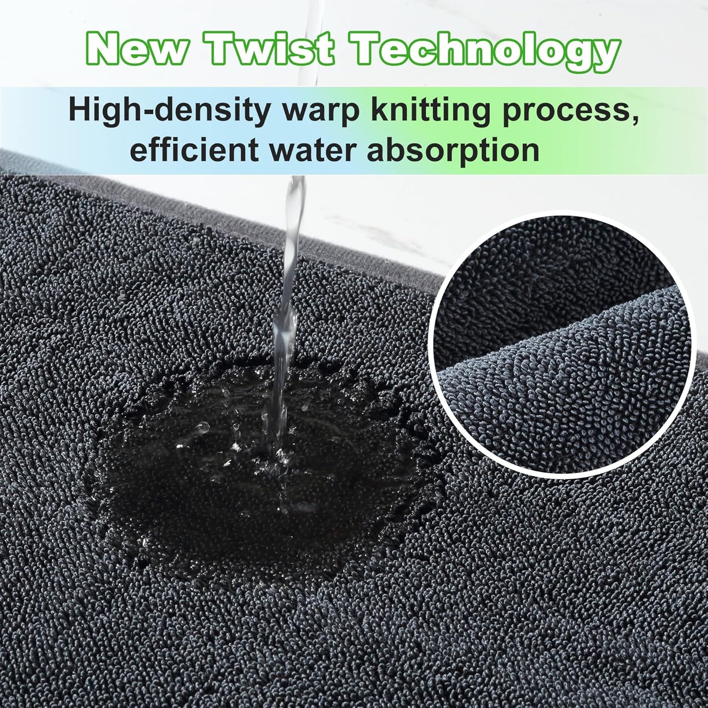 JOYMOOP Car Dry Towel, Quick Drying, Large Size, Microfiber Cleaning Cloth, Dark Grey, 29.5 X 63 Inches, 1 Pack for Boates, RVs, SUVs, Trucks, Cars