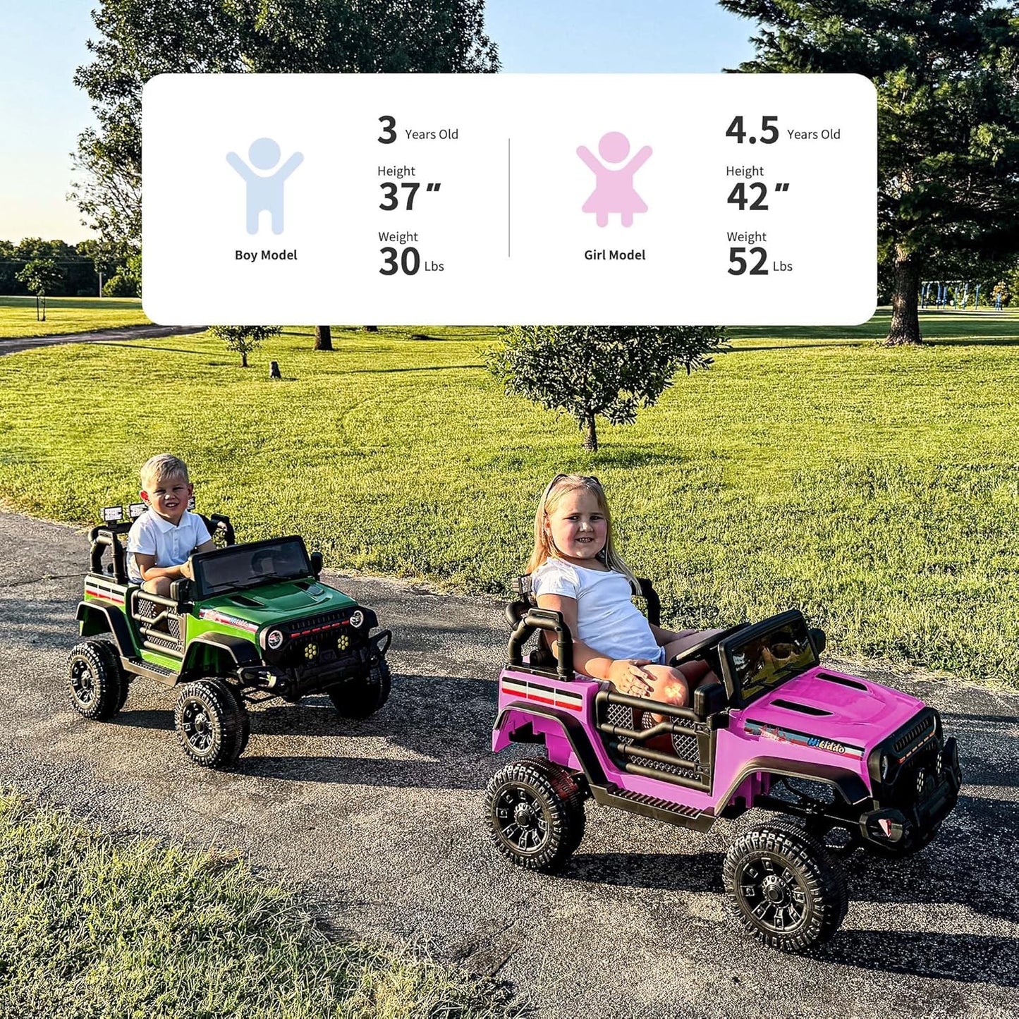 4WD Kids Ride on Car Truck, 12V 7Ah Kids Electric Vehicles Car Ride on Toy for Toddlers w/Remote Control - Pink